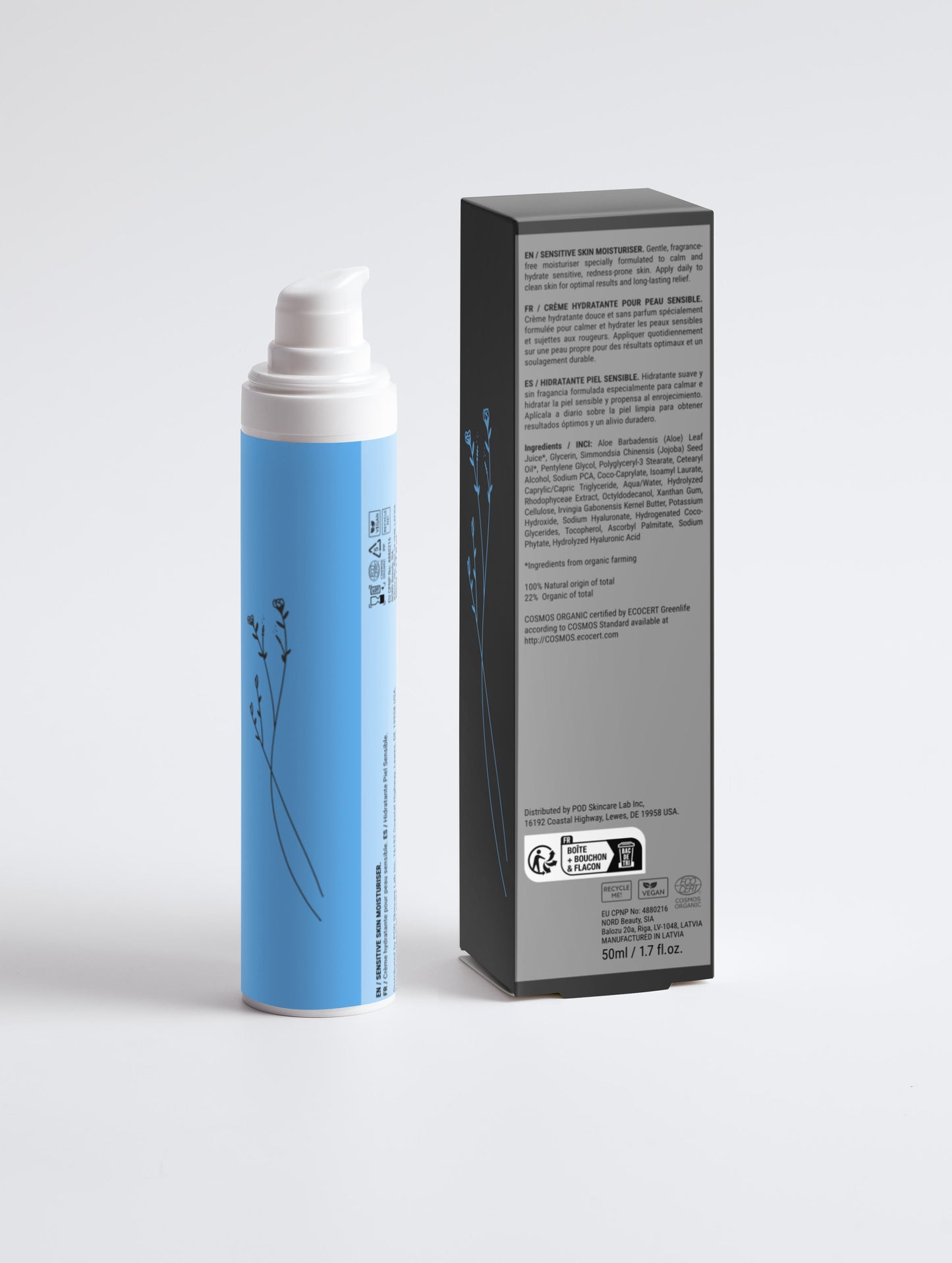 Sensitive Skin Moisturiser, Fragrance Free